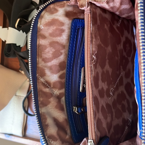 B.Makowsky   mini cross body blue suede - Picture 8 of 11